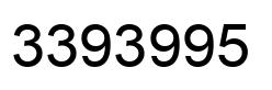 Number 3393995 black image