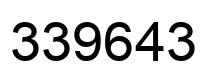 Number 339643 black image