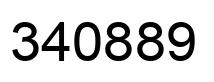 Number 340889 black image