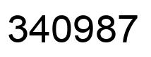 Number 340987 black image