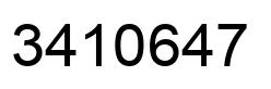 Number 3410647 black image