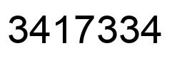 Number 3417334 black image