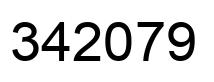 Number 342079 black image