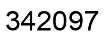 Number 342097 black image