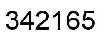 Number 342165 black image