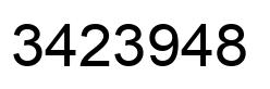 Number 3423948 black image
