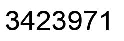 Number 3423971 black image