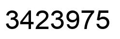 Number 3423975 black image