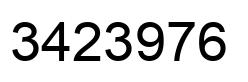 Number 3423976 black image