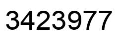 Number 3423977 black image
