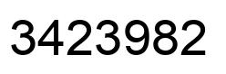 Number 3423982 black image