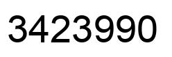 Number 3423990 black image