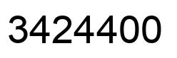 Number 3424400 black image