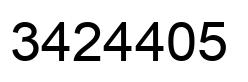 Number 3424405 black image