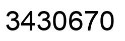 Number 3430670 black image