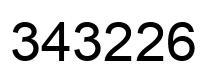 Number 343226 black image