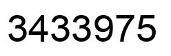 Number 3433975 black image