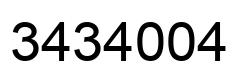 Number 3434004 black image
