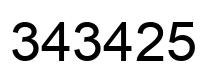Número 343425 imagen negro