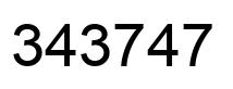 Number 343747 black image