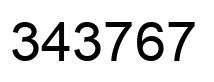 Number 343767 black image