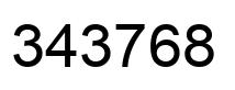 Number 343768 black image