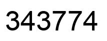 Number 343774 black image