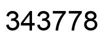 Number 343778 black image