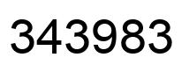Number 343983 black image