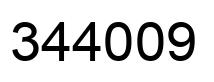 Number 344009 black image