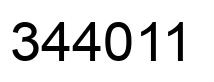 Number 344011 black image