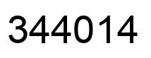 Number 344014 black image