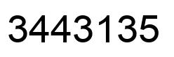 Número 3443135 imagen negro