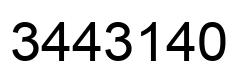Número 3443140 imagen negro
