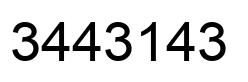 Number 3443143 black image