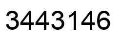 Number 3443146 black image
