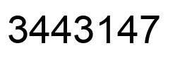 Number 3443147 black image