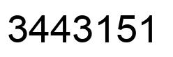 Number 3443151 black image