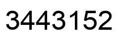 Number 3443152 black image