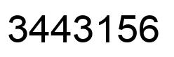 Number 3443156 black image