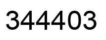 Number 344403 black image