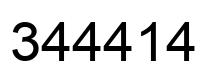 Number 344414 black image