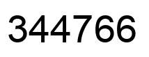 Number 344766 black image