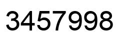 Número 3457998 imagen negro