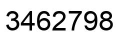 Number 3462798 black image