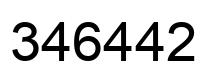 Number 346442 black image