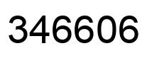 Number 346606 black image