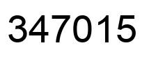 Number 347015 black image