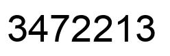 Number 3472213 black image