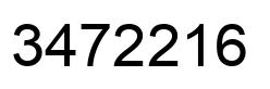 Number 3472216 black image